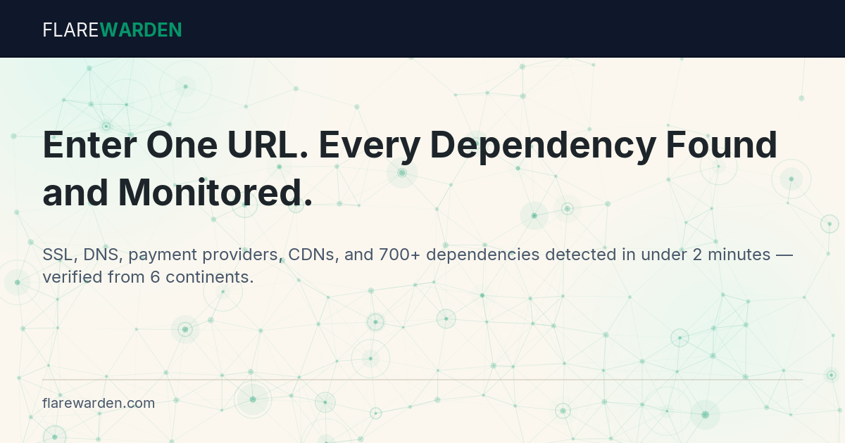 Uptime Monitoring with Auto-Detected Dependencies | FlareWarden